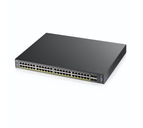 Коммутатор/ ZYXEL XGS2210-52HP, 48 port Gigabit L2 managed PoE+ switch, 375 Watt, 4x 10G