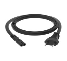 GCR Кабель питания 0.5m, CEE 7/16 / IEC C7, черный, 2*0,5mm, GCR-54291