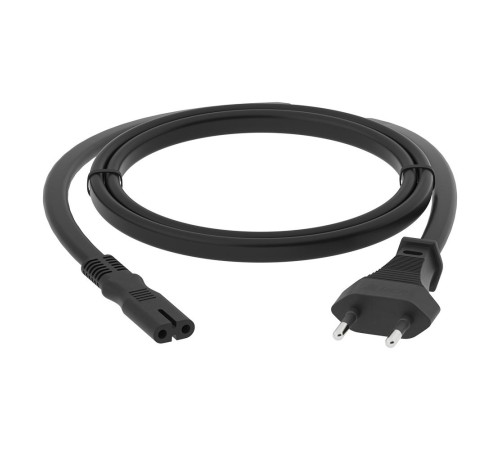 GCR Кабель питания 0.5m, CEE 7/16 / IEC C7, черный, 2*0,5mm, GCR-54291
