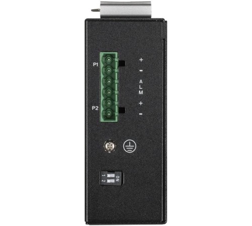 Коммутатор/ DIS-100E-8W Unmanaged Industrial Switch 8x100Base-TX, Surge 2KV, Alarm relay, DIN-Rail, metal case IP30, -40 to 75°C, only DC power, w/o power supply