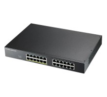 Коммутатор/ Zyxel NebulaFlex GS1915-24EP Hybrid Smart L2 PoE+ Switch, 19" rack, 24xGE (12xPoE+), 130W PoE budget, standalone/cloud management
