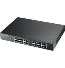Коммутатор/ Zyxel NebulaFlex GS1915-24EP Hybrid Smart L2 PoE+ Switch, 19" rack, 24xGE (12xPoE+), 130W PoE budget, standalone/cloud management