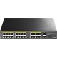 Коммутатор/ 24-Port 10/100M PSE RJ-45 +2 Gigabit RJ- 45 +1SFP Port with 24 POE Ports Switch with Built-in power supply, support 16-port IEEE 802.3at PoE+ Injector, Rack-mountable Steel case, 300W Internal