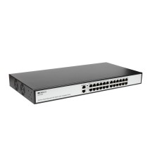 Коммутатор/ Unmanaged Switch 24x100Base-TX PoE, 2x1000Base-T, PoE Budget 285W, Long-range PoE up to 250m, 19" w/brackets