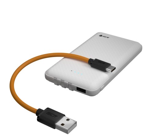GCR QC Кабель 1.0m, TypeC, быстрая зарядка, оранжевый TPE, черные коннекторы, 28/22 AWG, GCR-52723