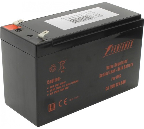 Батарея POWERMAN Battery CA1290, напряжение 12В, емкость 9Ач,макс. ток разряда 135А, макс. ток заряда 2.7А, свинцово-кислотная типа AGM, тип клемм F2, Д/Ш/В 151/65/94, 2.51 кг./ Battery POWERMAN Battery CA1290, voltage 12V, capacity 9Ah, max. discharge cu Батарея POWERMAN Battery CA1290, напряжение 12В, емкость 9Ач,макс. ток разряда 135А, макс. ток заряда 2.7А, свинцово-кислотная типа AGM, тип клемм F2, Д/Ш/В 151/65/94, 2.51 кг./ Battery POWERMAN Battery CA1290, voltage 12V, capacity 9Ah, max. discharge cu