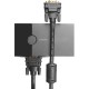 Greenconnect Кабель SVGA 20.0м чёрный, позолоченные контакты, ферритовые кольца, OD8.0mm. 15M / 15M Premium GCR-VM2VM2-20.0m, 28/28 AWG, двойной экран