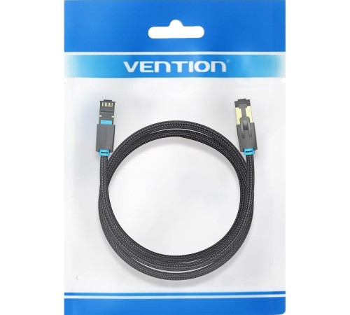 Патч-корд Vention прямой SFTP cat.8 RJ45 - 5м. Черный Тканевая оплетка