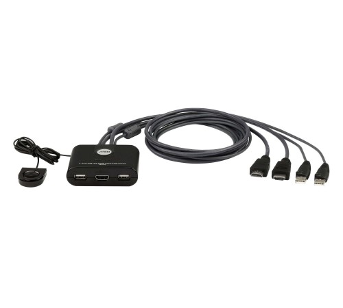 Переключатель/ 2-Port USB FHD HDMI Cable KVM Switch/ATEN/ 2-Port USB FHD HDMI Cable KVM Switch Переключатель/ 2-Port USB FHD HDMI Cable KVM Switch/ATEN/ 2-Port USB FHD HDMI Cable KVM Switch