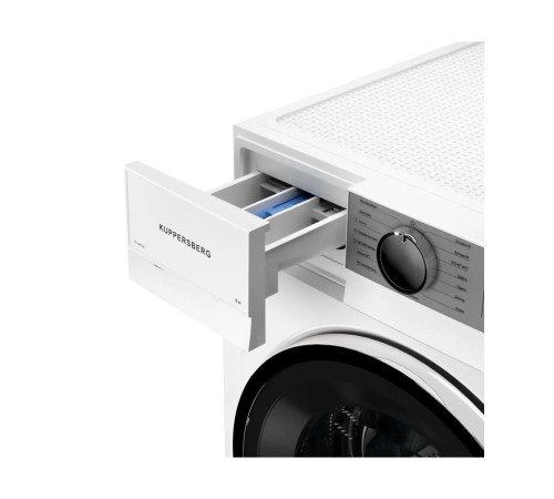 Стиральная машина KUPPERSBERG/ Стиральная машина KUPPERSBERG, отдельностоящая, 8 кг, 15 программ, 1400 об/мин, пар, дозагрузка белья, отложенный старт, предварительная стирка, LED дисплей, энергоэффективность А+++, цвет белый