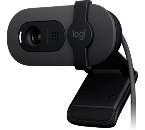 Веб-камера Logitech Webcam Brio 100, 1920x1080, GRAPHITE, защитная шторка, [960-001585]