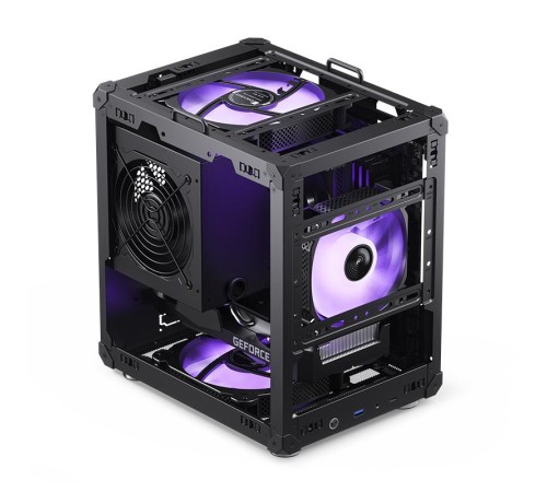 Корпус без блока питания/ Case JONSBO C6 Handle, Mini-Tower, no fan, 1xUSB-A 3.0 + 1xUSB-C 3.1, mATX, mITX Black
