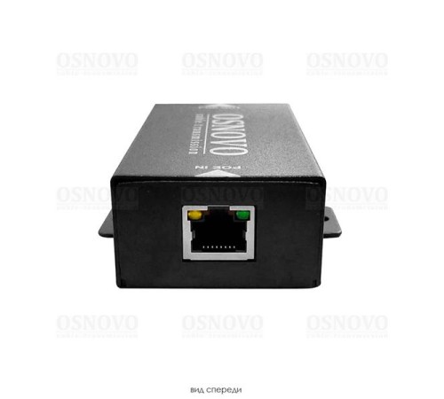 Удлинитель Ethernet+PoE OSNOVO E-PoE/1G PoE удлинитель 10/100/1000M Gigabit Ethernet до 500м. Увеличение расстояния передачи данных + питание на 100м. При каскадном подключении - 2 x E-Poe/1G: до 300м (до 12W), 3 x E-Poe/1G: