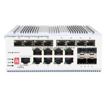 Коммутатор/ Managed L2 Industrial Fast Ring Switch 8x1000Base-T, 12x1000Base-X SFP, Surge 4KV, -40 to 75°C