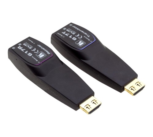 Передатчик и приемник сигнала HDMI по волоконно-оптическому кабелю; кабель 2LC, многомодовый ОМ3, до 200 м, поддержка 4К60 4:4:4 [94-0006150]