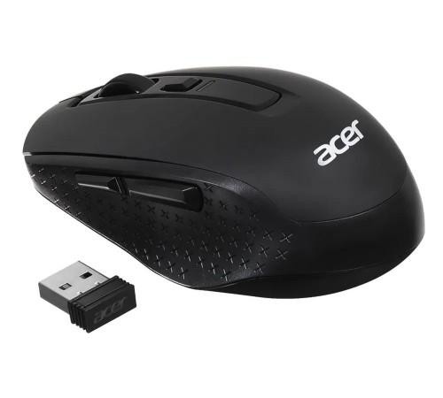 Мышь компьютерная/ Беспроводная мышь Acer OMR070 оптическая (1600dpi) BT/Radio (6but) black Мышь компьютерная/ Беспроводная мышь Acer OMR070 оптическая (1600dpi) BT/Radio (6but) black