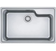 Мойка Franke 101.0689.946/ Best, Серия BELL, Мойка BCX 610-74 TL, мойка 740 x 480 mm, чаша 675 x 415/350 x 200 mm,  монтаж сверху, скрытый перелив, крепления FastFix
