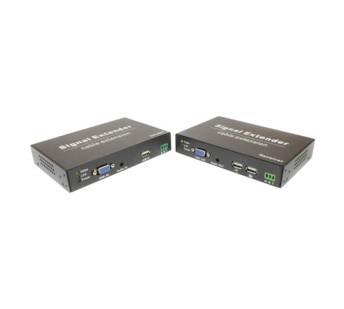 Комплект/ OSNOVO Комплект для передачи VGA, USB, RS232 и аудио по кабелю витой пары до 120м. Максимальное разрешение сигнала до 1920x1080(60Гц). Порты USB предназначены только для подключения клавиатуры и мыши