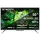 Телевизор ЖК 50'' Skyworth 50", Ultra HD, 250Nit, Google TV, DVB-T2/C/S2, 2.0 ch Sound 12W*2, 60Hz, 3 HDMI, 2 USB, Digital Audio Output, LAN, Composite output, CI, Выход для наушников, 2 Pole, безрамочный дизайн, 2025