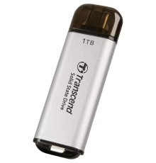 Флеш-накопитель/ Transcend External SSD ESD300C 1 TB, Type C, 10Gbps (3.2 Gen2), R/W 1050/950MB/s, 60.1x20x7.8 mm, 9g,Silver
