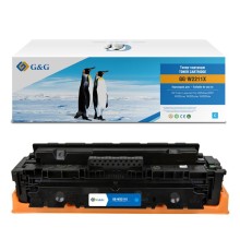 Картридж Cartridge G&G 207X для HP CLJ M255/M282/M283, с чипом (2 450стр.), голубой (аналог W2211X)