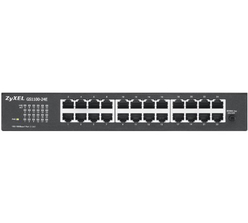 Коммутатор/ ZYXEL GS1100-24E Switch , 24xGE, rack 19 ", silent