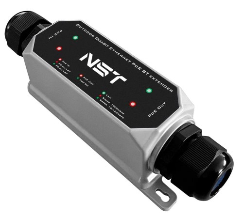 Уличный PoE удлинитель/ Уличный Ultra PoE удлинитель Gigabit Ethernet до 250м на 1 порт. Порты Ethernet: Вход - 1x10/100/1000Base-T RJ45; Выход - 1x10/100/1000Base-T RJ45. Порты PoE: Вход - 1xIEEE 802.3af/at/bt/Passive POE (до 120W); Выход - 1xIEEE 802.3a
