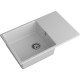 Кухонная мойка GRANFEST URBAN 678L gray 1-чаша+крыло 780*490мм, монтаж: врезной, материал: кварц, цвет: серый