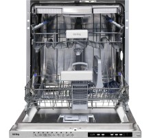 Встраиваемая посудомоечная машина Korting/ Полновстр., 60 см, 15 компл., Инверторный мотор, третья корзина для столовых приборов,  А+++, Электронное  управление, цифровой LED дисплей белого цвета Cold White, 9 программ, Программа SmartWash - 3 режима авто