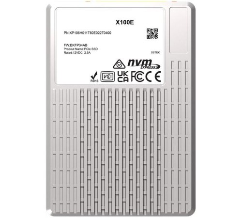твердотельный накопитель PHISON SSD X100E 6400GB NVMe U.3 (15mm) PCIe NVMe Gen4 1x4 R7400/W6900MB/s 3D TLC 1750K/500K IOPS 3DWPD single port  SSD Enterprise Solid State Drive, 1 year, OEM