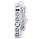 Фильтр-удлинитель Power Cube B 1.9 м 5 розеток (серый) 10А/2,2кВт/ Surge protector Power Cube B 1.9 m 5 outlets (gray) 10A / 2.2kW