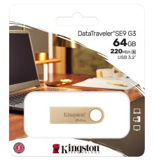 Флэш USB Kingston  64GB 220MB/s Metal USB 3.2 Gen 1 DataTraveler SE9 G3/ Kingston  64GB 220MB/s Metal USB 3.2 Gen 1 DataTraveler SE9 G3