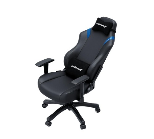 Кресло игровое Anda Seat Luna series цвет черный с синими вставками, размер L (110кг), материал ПВХ (модель AD18) Кресло игровое Anda Seat Luna series цвет черный с синими вставками, размер L (110кг), материал ПВХ (модель AD18)