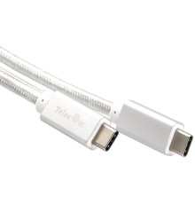 Кабель/ Кабель USB 3.1 Type Cm -- Cm  IC 5А 10Gbs длина 1M, Telecom <TC420S> серебряный