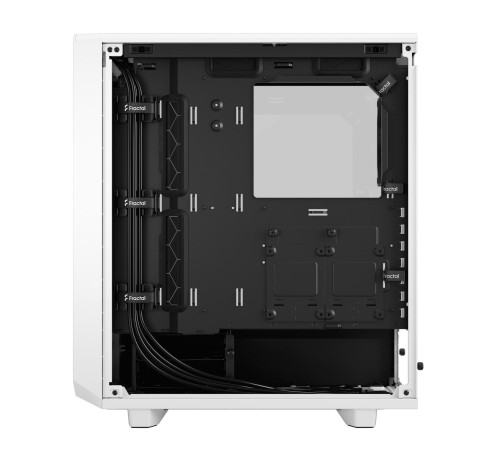 Корпус ПК без блока питания/ Case Fractal Design Meshify 2 Compact TG Clear Tint, Midi-Tower, 2x140mm + 1x120mm, 2xUSB-A 3.2 + 1xUSB 3.2 Type-C ATX, mATX, mITX White