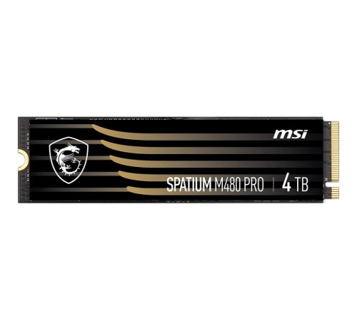 Твердотельный накопитель MSI SSD SPATIUM M480 Pro, 4000GB, M.2(22x80mm), NVMe, PCIe 4.0 x4, 3D TLC, R/W 7400/7000, IOPs 1 000 000/1 000 000, DRAM buffer 2048MB, TBW 3000, DWPD 0.41 (5 лет) Твердотельный накопитель MSI SSD SPATIUM M480 Pro, 4000GB, M.2(22x80mm), NVMe, PCIe 4.0 x4, 3D TLC, R/W 7400/7000, IOPs 1 000 000/1 000 000, DRAM buffer 2048MB, TBW 3000, DWPD 0.41 (5 лет)