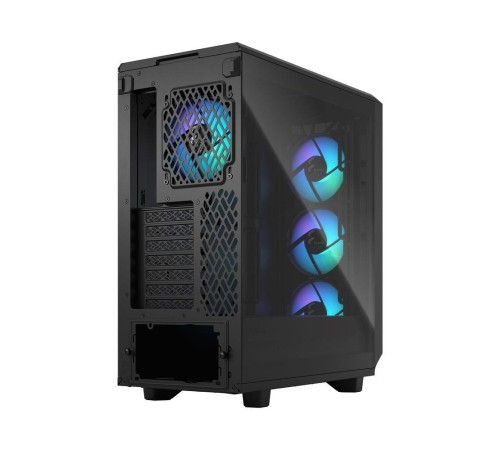 Корпус ПК без блока питания/ Case Fractal Design Meshify 2 Compact RGB TG Light Tint, Midi-Tower, 4x120mm RGB, 2xUSB-A 3.2 + 1xUSB 3.2 Type-C ATX, mATX, mITX Black