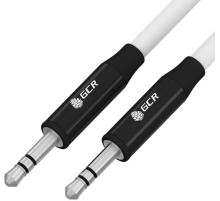 GCR Кабель 3.0m аудио jack 3.5mm/jack 3.5mm белый, AL case черный, M/M, GCR-54752