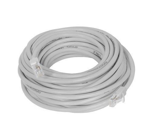 GCR Патч-корд перекрестный ethernet 15.0m UTP кат.5е, серый, RJ45, литой