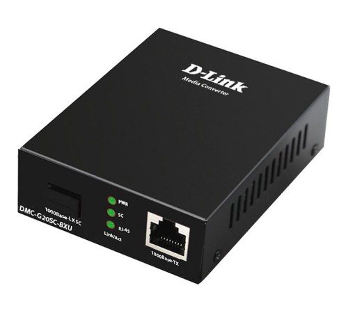 Трансивер/ DMC-G20SC-BXU WDM Media Converter 1000Base-T to 1000Base-LX, SC, Single-mode, TX: 1310nm, RX: 1550nm, 20KM, Stand-alone Трансивер/ DMC-G20SC-BXU WDM Media Converter 1000Base-T to 1000Base-LX, SC, Single-mode, TX: 1310nm, RX: 1550nm, 20KM, Stand-alone