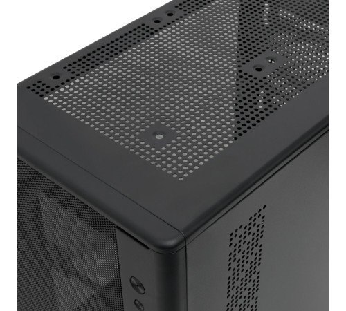 Корпус без блока питания/ Case HSPD M332, Mesh Mini-tower, Black, TG, 0.4 SPCC, no fans, mATX, mITX, 160/285/170mm, 1x2.5", 1x3.5", 4xPCI, 1xUSB-A 3.0, 1xUSB-A 1.0, 387x197x325mm