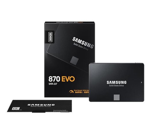 Твердотельный накопитель Samsung MZ-77E500BW 870 EVO 500GB, 2.5", SATA3, 6.8mm (Вскрытая упаковка) Твердотельный накопитель Samsung MZ-77E500BW 870 EVO 500GB, 2.5", SATA3, 6.8mm (Вскрытая упаковка)