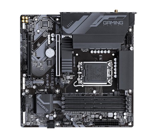 Материнская плата/ MB GIGABYTE INTEL B760 s1700, 4xDDR5(192GB), HDMI 2.0/DP, 1xPCIe 4.0x16, 1xPCIe 3.0x16, 1xLAN (2.5GbE), Wi-Fi, BT, 4xSATA 6Gb/s, 2xM.2, 3xUSB 3.2, 5xUSB 2.0, mATX Материнская плата/ MB GIGABYTE INTEL B760 s1700, 4xDDR5(192GB), HDMI 2.0/DP, 1xPCIe 4.0x16, 1xPCIe 3.0x16, 1xLAN (2.5GbE), Wi-Fi, BT, 4xSATA 6Gb/s, 2xM.2, 3xUSB 3.2, 5xUSB 2.0, mATX