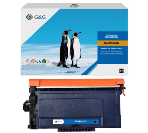 Тонер-картридж G&G toner-cartridge для Brother HL-L6410DN/L6415DN/MFC-L6910DN/L6915DN/EX910 с чипом 25 000 стр. TN-3610XL гарантия 36 мес. распродажа!