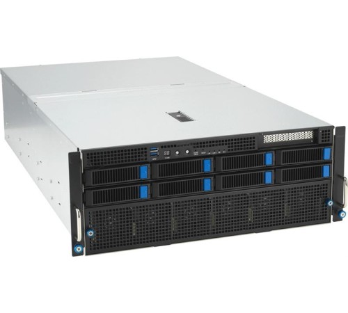 Сервер ASUS ESC8000-E11-SKU2 4U, 2x LGA4677, 32x DDR5, 2x NVMe/SATA/SAS* + 6 SATA/SAS*, 1x M.2(Up to 22110), 1x PCIex8 for HBA/RAID, 8x PCIex16 for dual-slot GPU, 1x PCIex16 for NIC card, 2x 10Gbe, 4x 3000W
