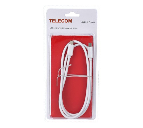 Кабель/ Кабель USB 3.1 Type Cm -- Cm с IC данные10Гб/с номинальный ток 5А длина 1M, Telecom <TC420> блистер