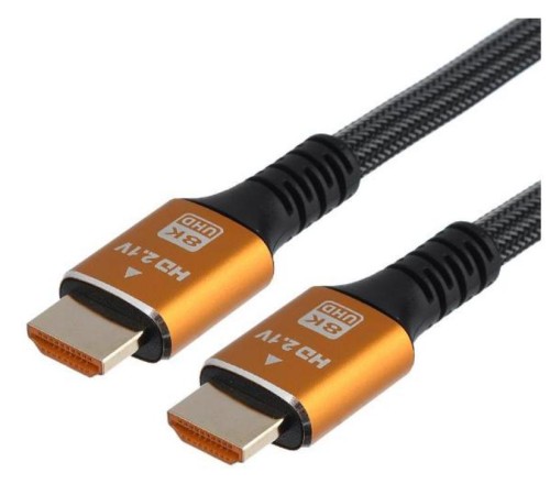 Кабель/ Кабель GoPower Ultra High Speed HDMI (m)-HDMI (m) 2.0м нейлон ver.2.1 8K 60Hz серый в пакете (1/150)