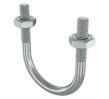 Скоба монтажная U-образная с резьбой М8 с гайками для труб d 1 1/2"