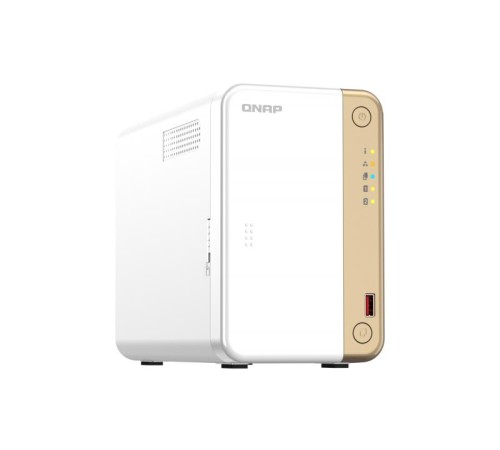 Сетевое хранилище без дисков/ channel QNAP TS-262-4G NAS 2 HDD trays, 2 x M.2 NVMe PCIe Gen 3 x1, 2-core Intel Celeron N4505 2.9 GHz, 4 GB RAM (4GB max), 1x2.5 Gigabit Ethernet , Slot PCIe Gen 3 x2, 2 USB 3.2 Gen 2 (10Gbps) Port, 2xUSB USB 2.0 port, 1xHD Сетевое хранилище без дисков/ channel QNAP TS-262-4G NAS 2 HDD trays, 2 x M.2 NVMe PCIe Gen 3 x1, 2-core Intel Celeron N4505 2.9 GHz, 4 GB RAM (4GB max), 1x2.5 Gigabit Ethernet , Slot PCIe Gen 3 x2, 2 USB 3.2 Gen 2 (10Gbps) Port, 2xUSB USB 2.0 port, 1xHD