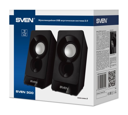 АС SVEN 300, черный (6 Вт, питание USB) АС SVEN 300, черный (6 Вт, питание USB)